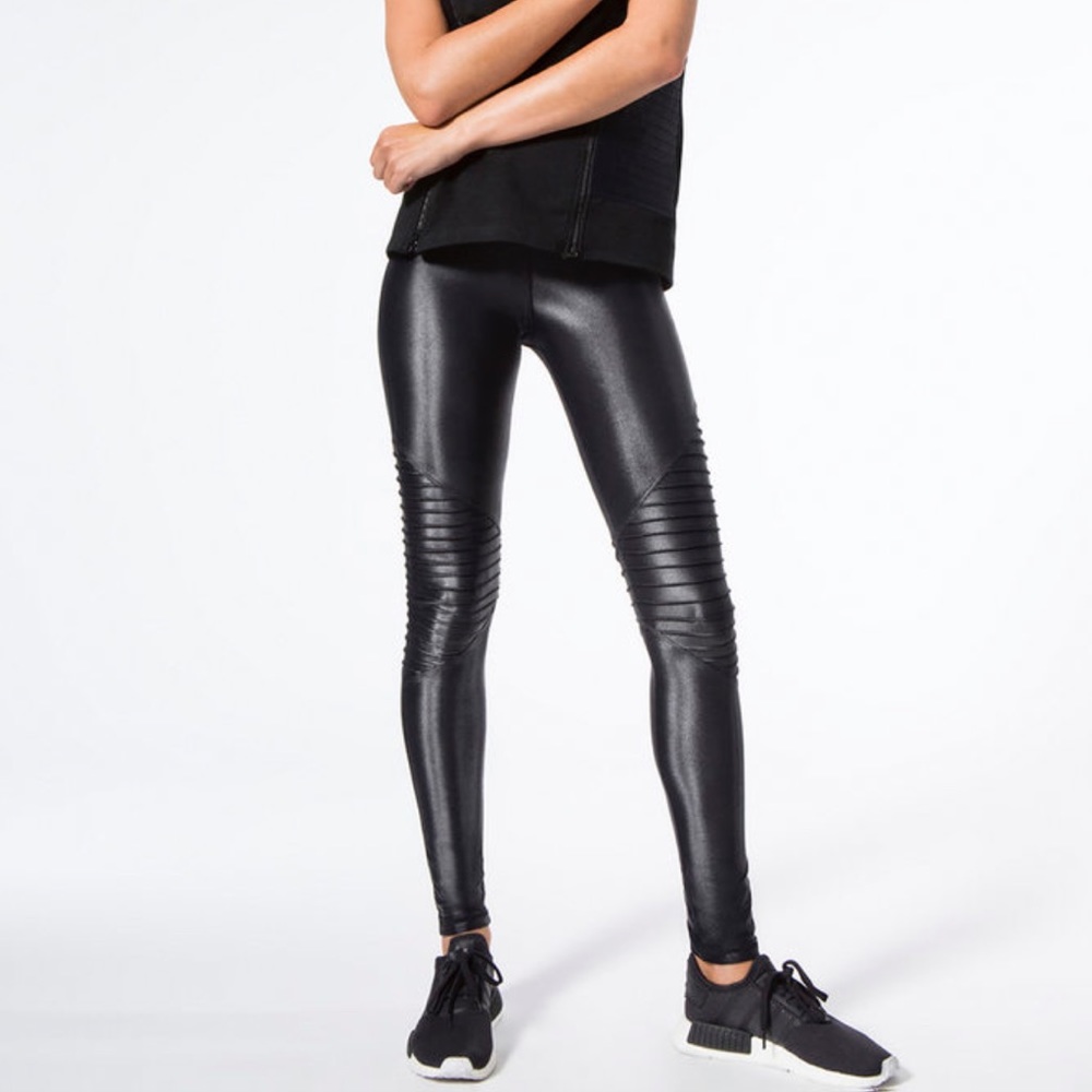 Melrose Carbon38 Moto Collection Black Leggings